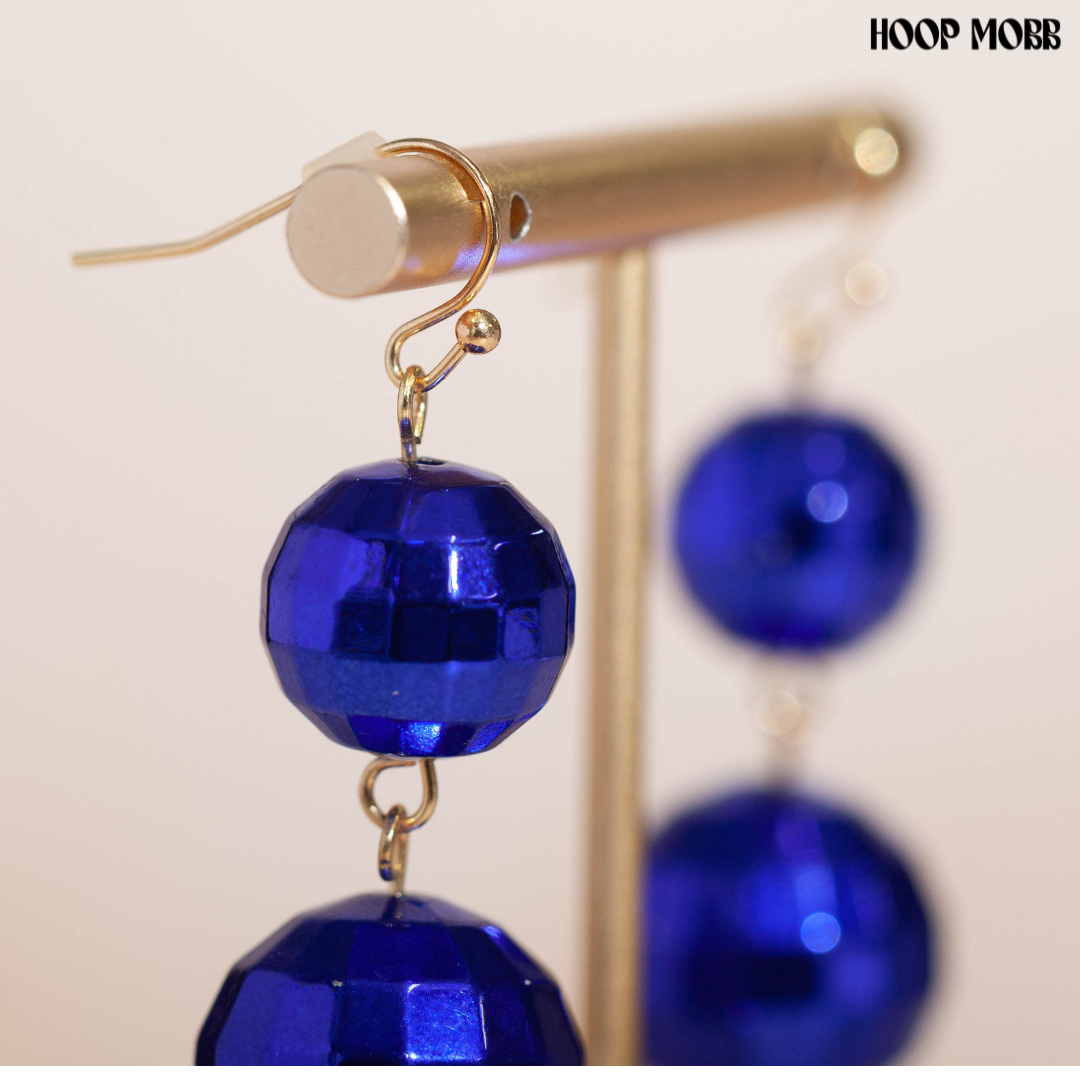 JINGLE BALL EARRINGS - BLUE