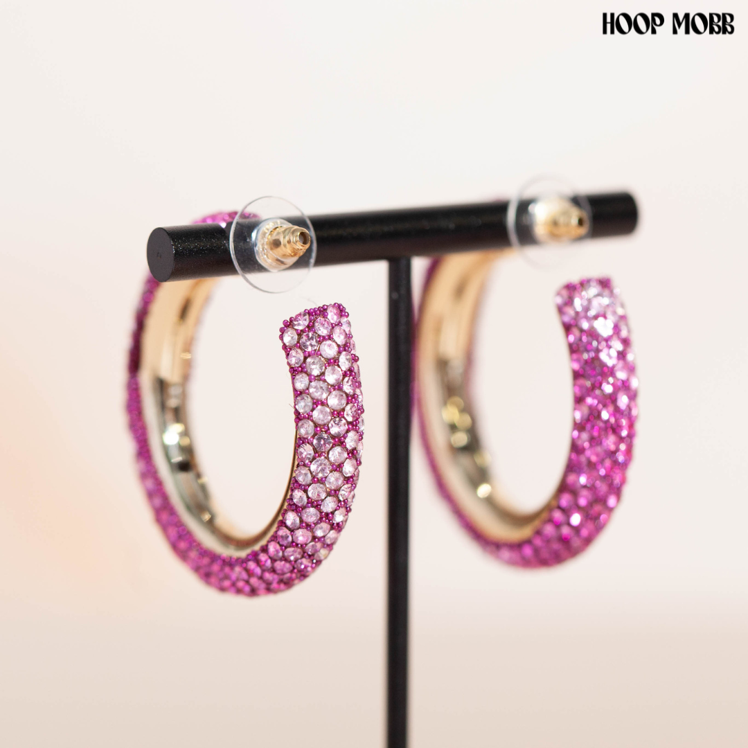 SPARKLE SUPREME HOOPS - PINK