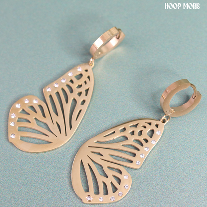 Pretty Wings Earrings - Gold