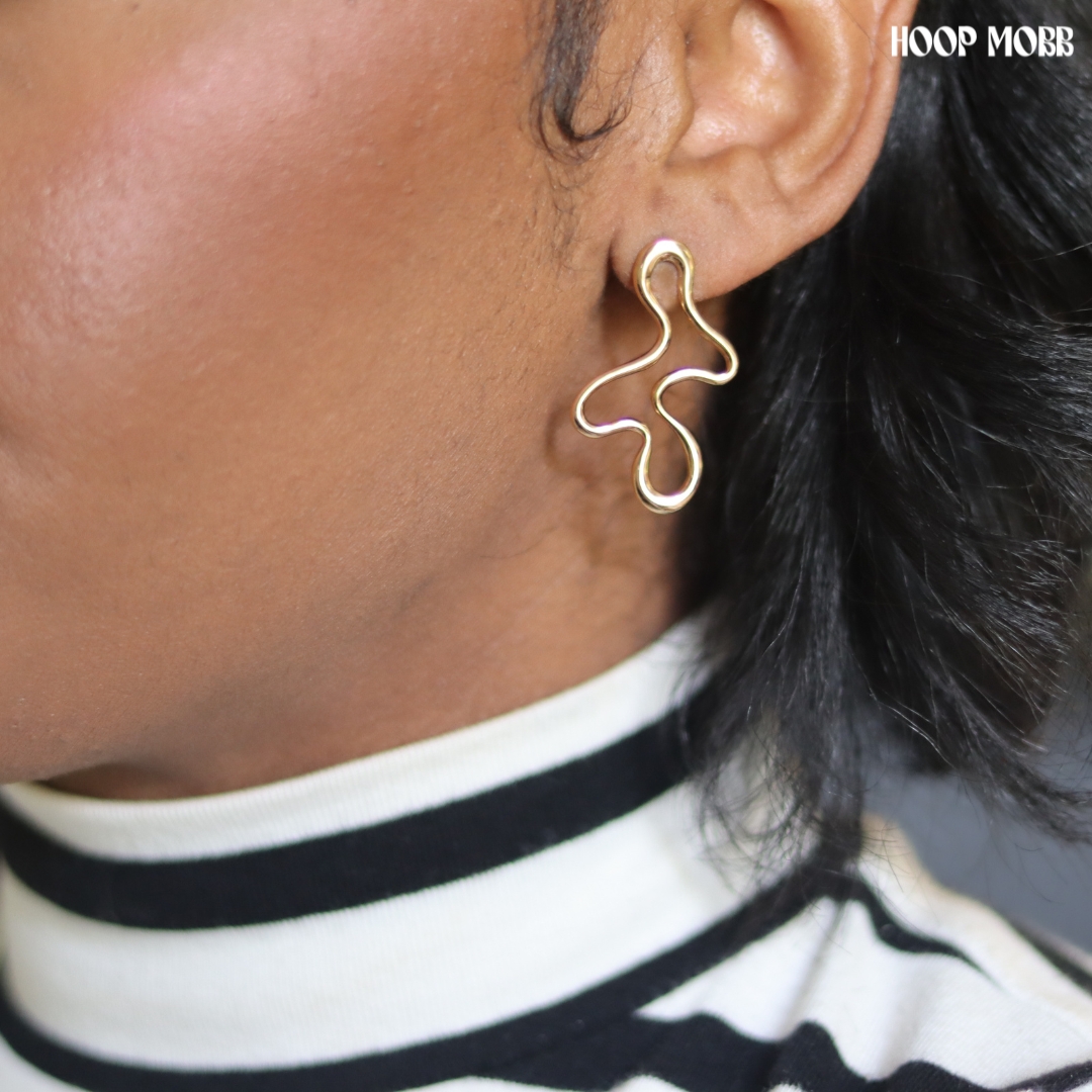Missing Piece Earrings - Gold