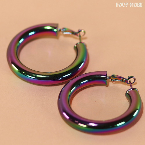 PLAIN JANE HOOPS - ROSE GOLD/SMALL – hoopmobb