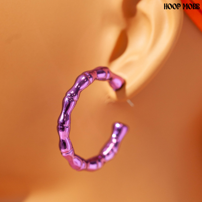 CANDY BAMBOO HOOPS - PURPLE