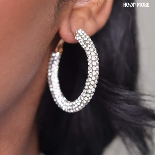 Party Girl Hoops - Silver