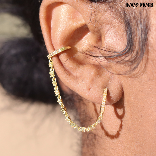 CLIFF HANGER EARRING  - GOLD