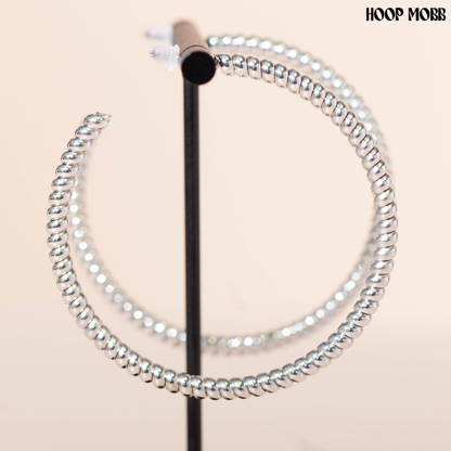 TWIST & SHOUT HOOPS - SILVER