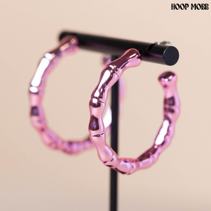 CANDY BAMBOO HOOPS - PINK