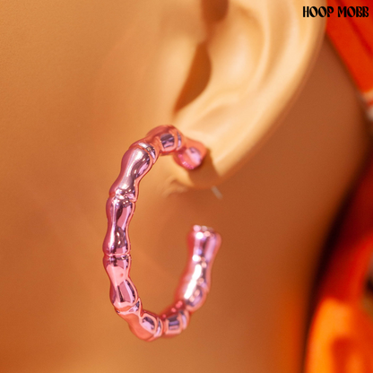 CANDY BAMBOO HOOPS - PINK