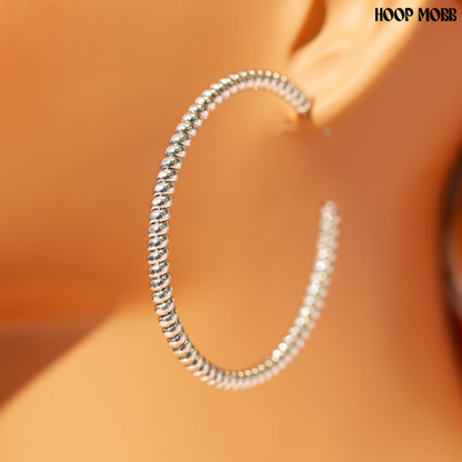 TWIST & SHOUT HOOPS - SILVER