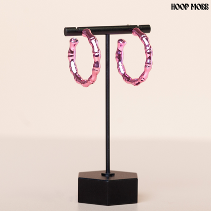 CANDY BAMBOO HOOPS - PINK