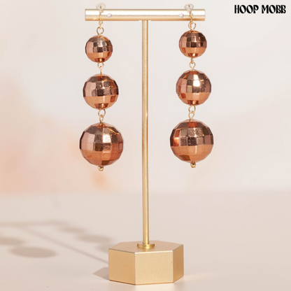 JINGLE BALL EARRINGS - BROWN