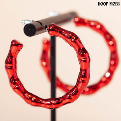 CANDY BAMBOO HOOPS - RED