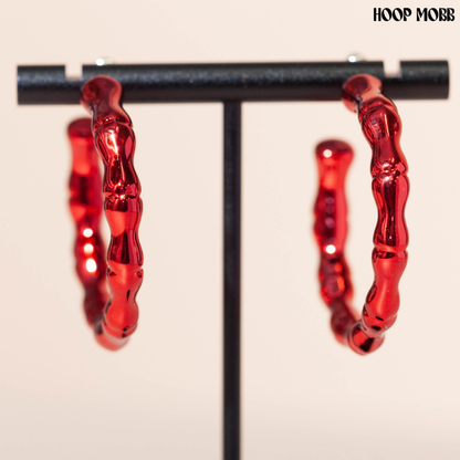 CANDY BAMBOO HOOPS - RED