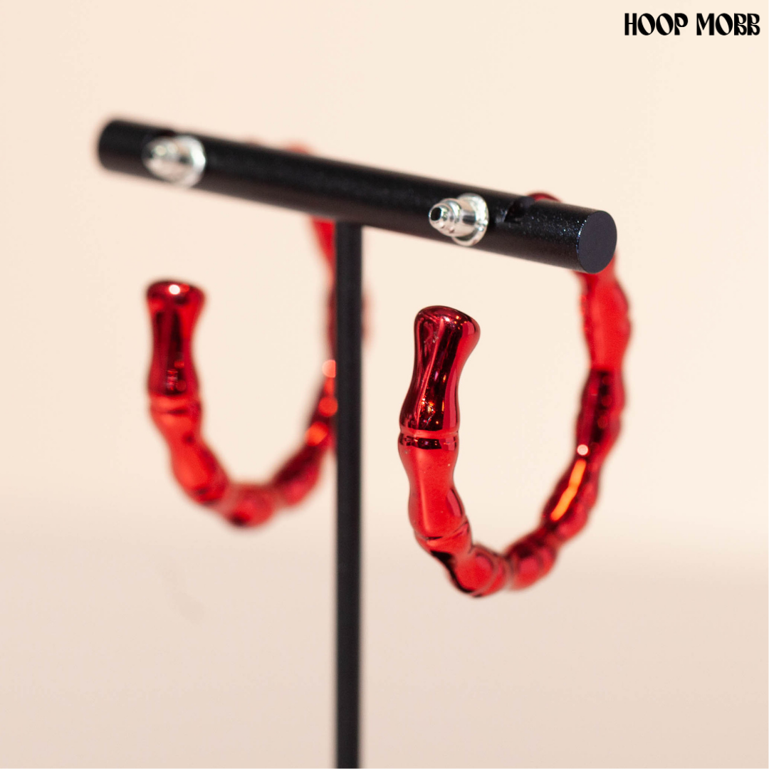 CANDY BAMBOO HOOPS - RED