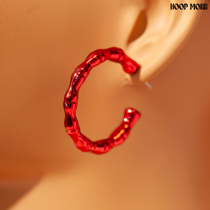 CANDY BAMBOO HOOPS - RED