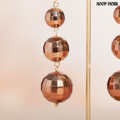 JINGLE BALL EARRINGS - BROWN