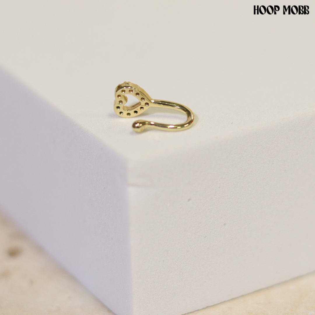 BABY LOVE CLIP ON NOSE RING - GOLD