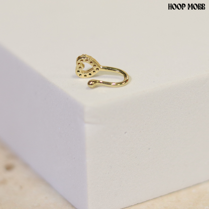 BABY LOVE CLIP ON NOSE RING - GOLD