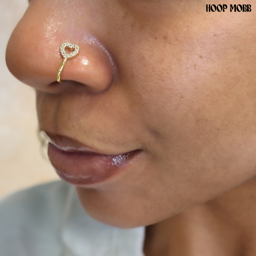 BABY LOVE CLIP ON NOSE RING - GOLD