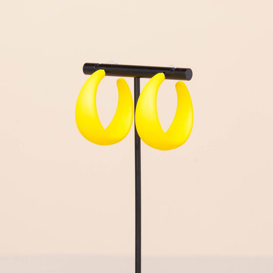 CANDY COATED HOOPS - YELLOW