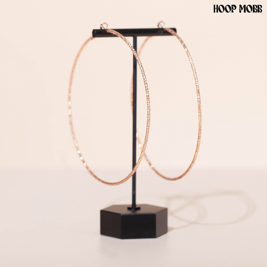 SPARKLE HOOPS - JUMBO - ROSE GOLD