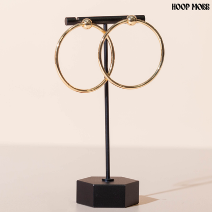 CIRCLE BACK HOOPS - GOLD