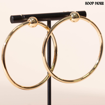 CIRCLE BACK HOOPS - GOLD