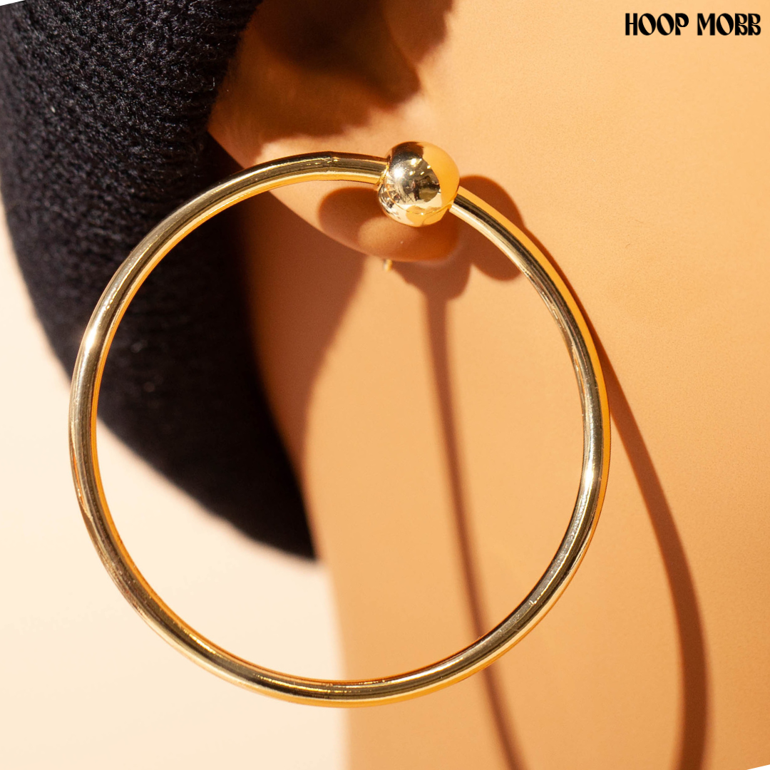 CIRCLE BACK HOOPS - GOLD