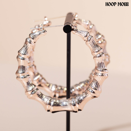 CLASSIC BAMBOO HOOPS - ROSE GOLD