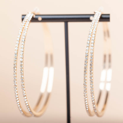 DOUBLE GOLD HOOPS - GOLD