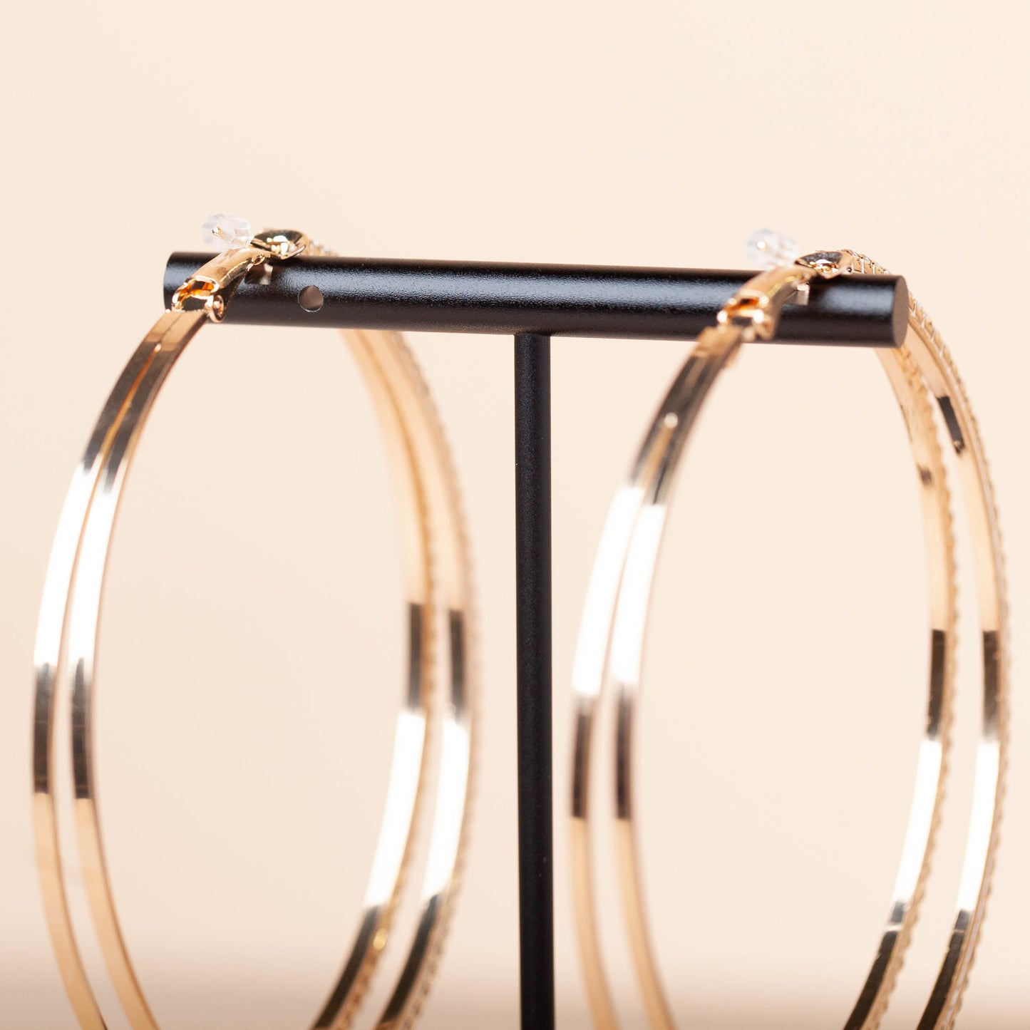 DOUBLE GOLD HOOPS - GOLD