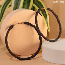 Load image into Gallery viewer, DENIM HOOPS - BLACK/JUMBO