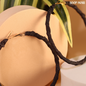 DENIM HOOPS - BLACK/JUMBO