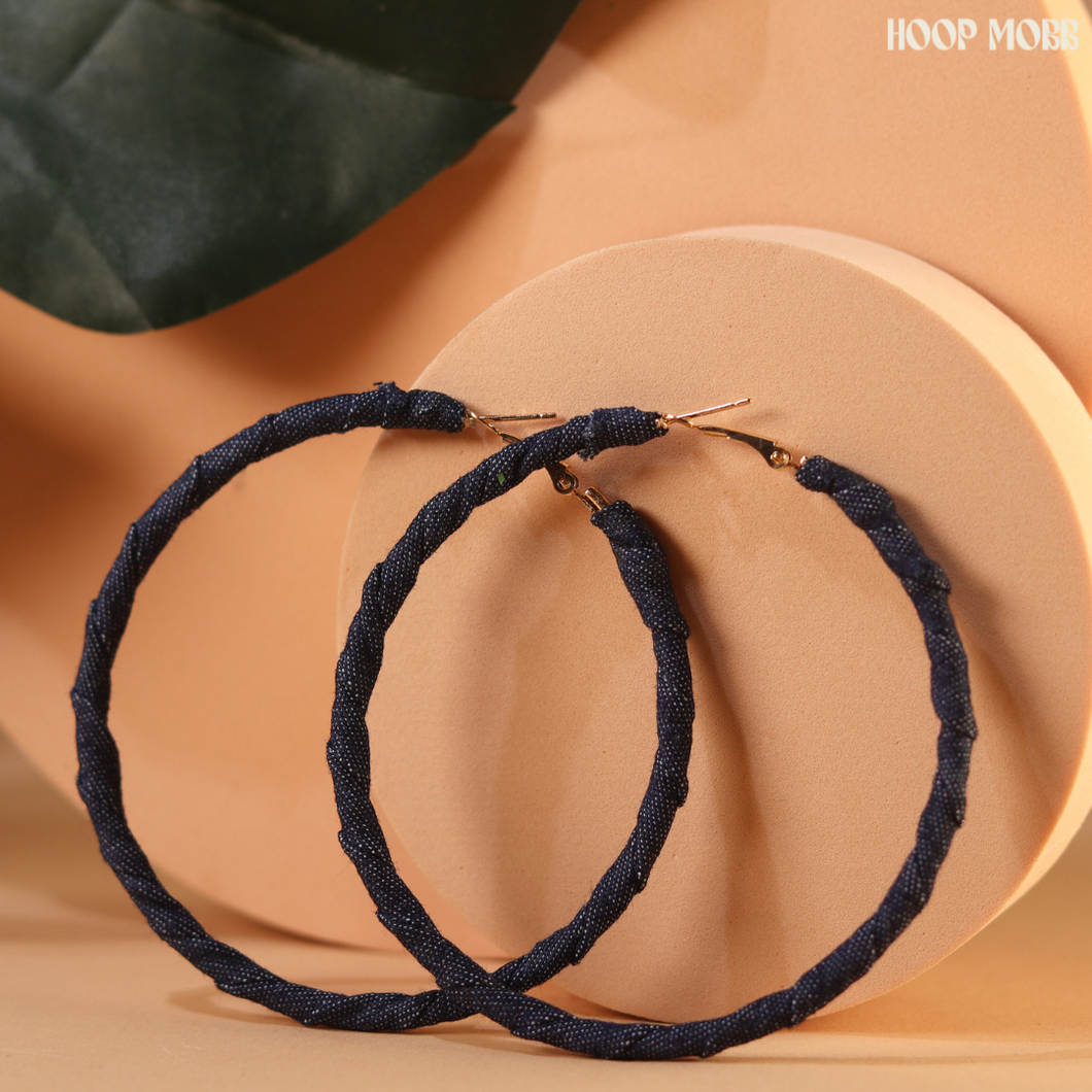 DENIM HOOPS - MED WASH/JUMBO