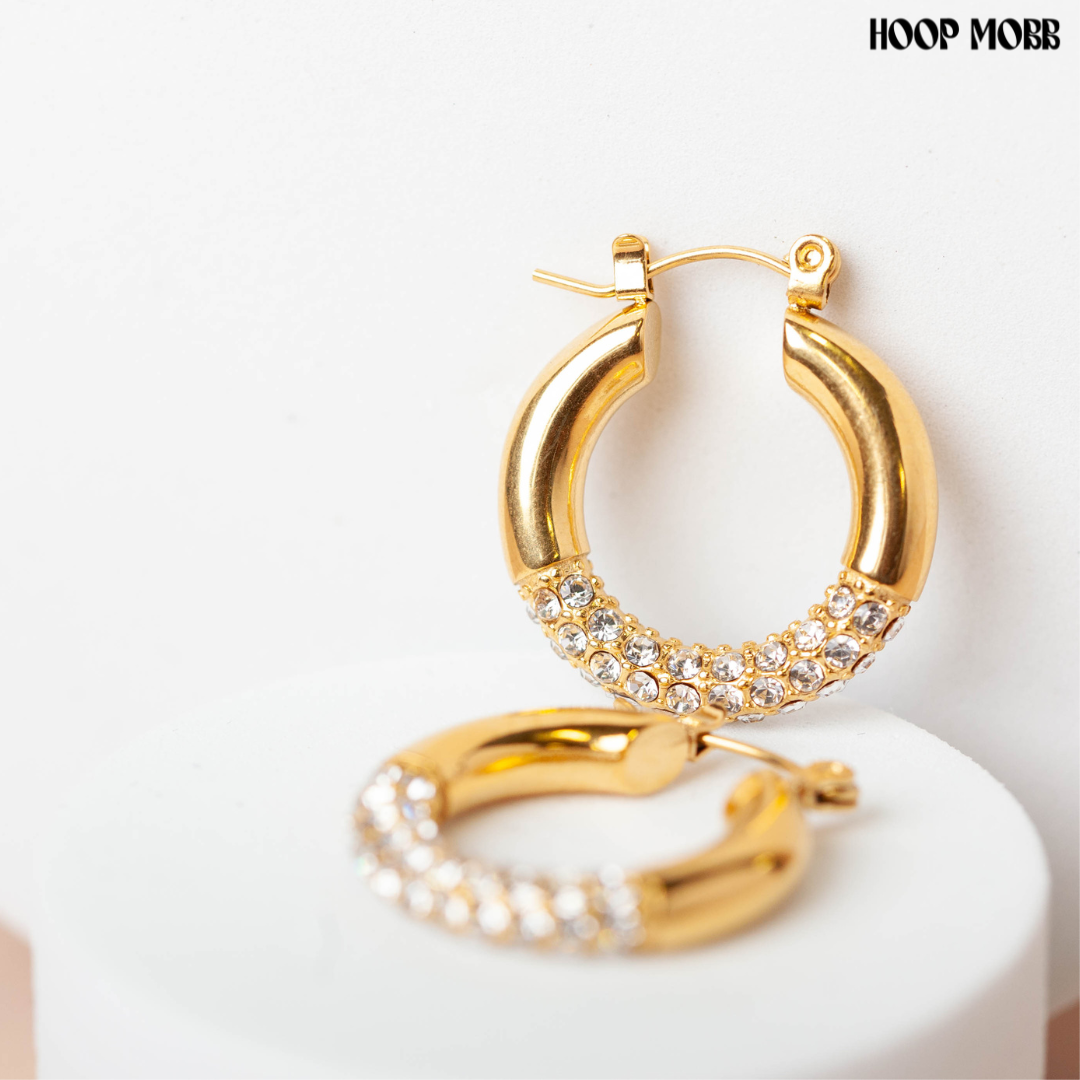 DIAMOND DIPPED HOOPS