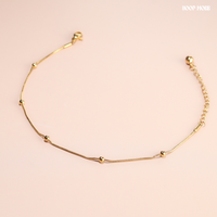 DOTTED LINE ANKLET - GOLD