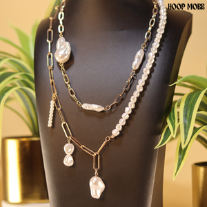 GANG OF PEARLS NECKLACE - GOLD