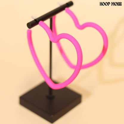 HEART THROB HOOPS - PINK