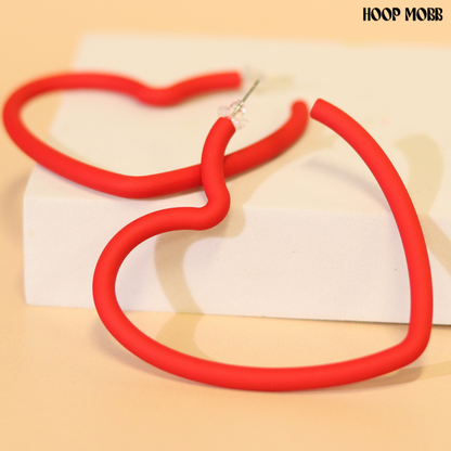 HEART THROB HOOPS - RED