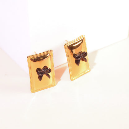 BOW PEEP EARRINGS - GOLD