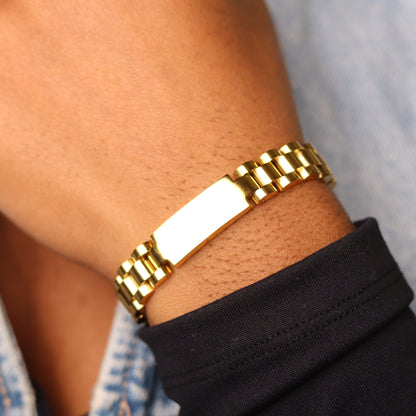 High Class Bracelet - Gold - 6.5in