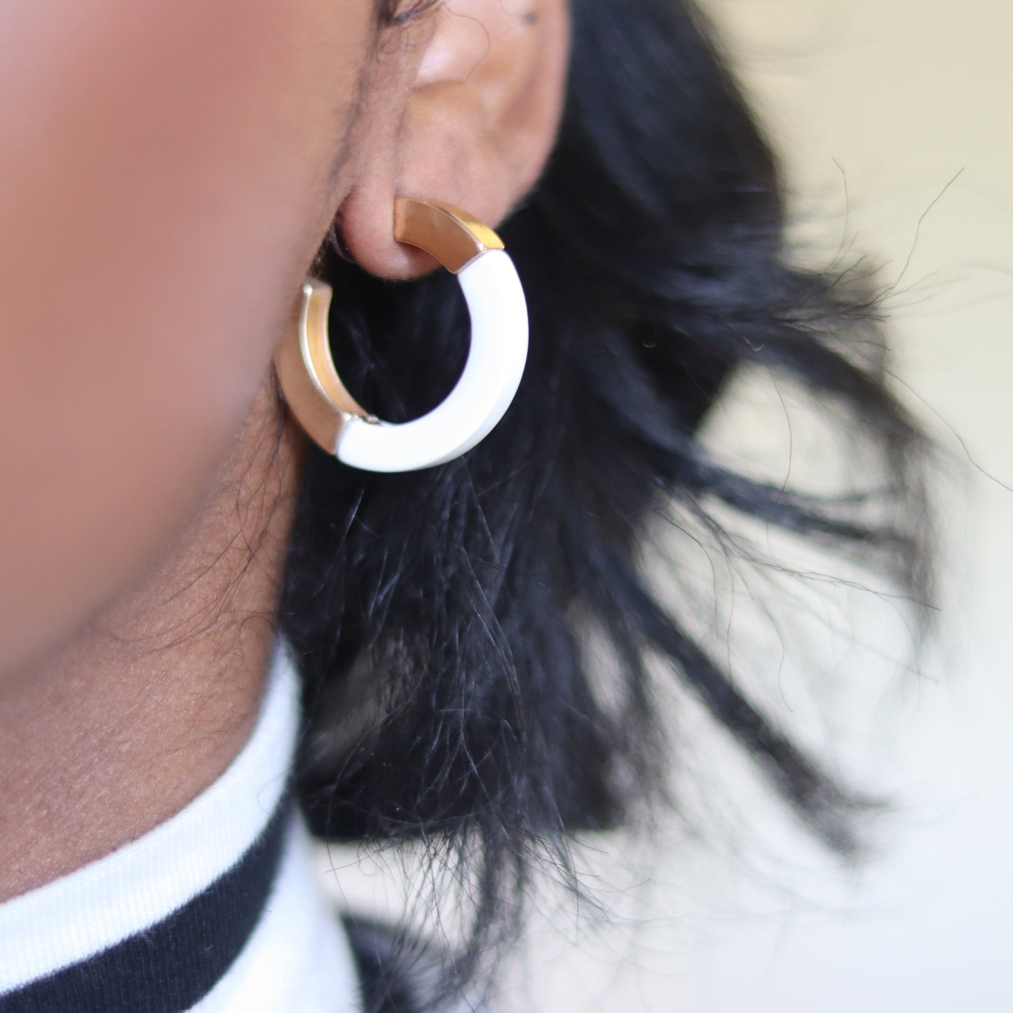 Business Class Hoops - White
