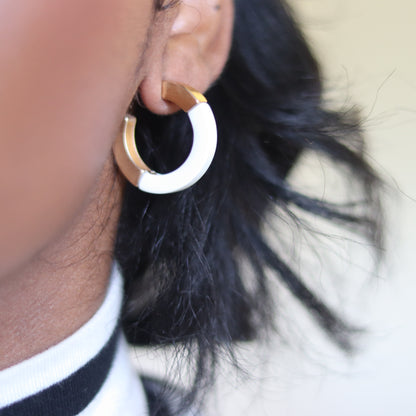 Business Class Hoops - White