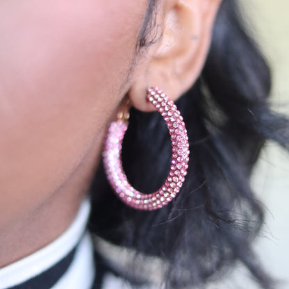 Party Girl Hoops - Pink
