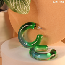 Load image into Gallery viewer, LIME JELLO HOOPS - SMALL