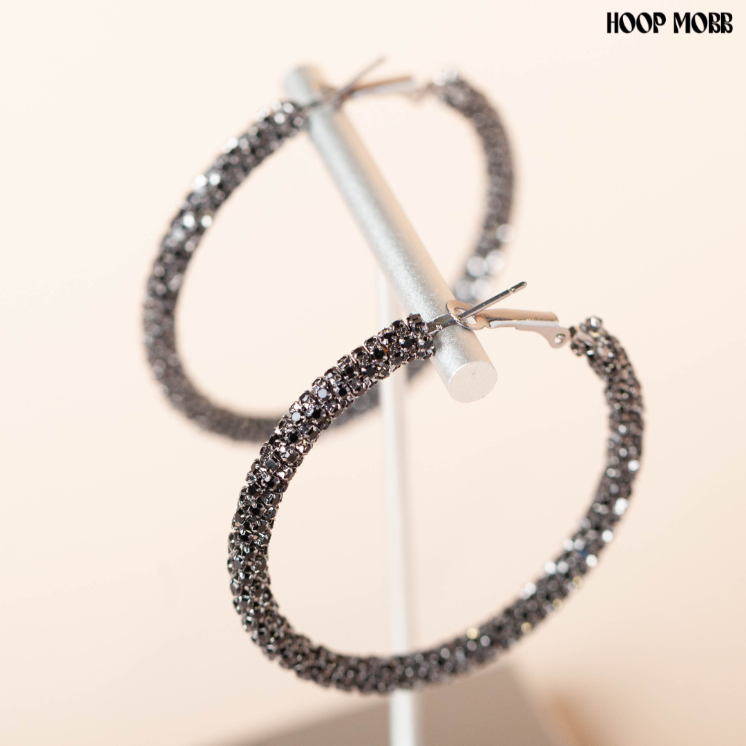 SLIM THICK DIAMOND GIRL HOOPS - MEDIUM – hoopmobb