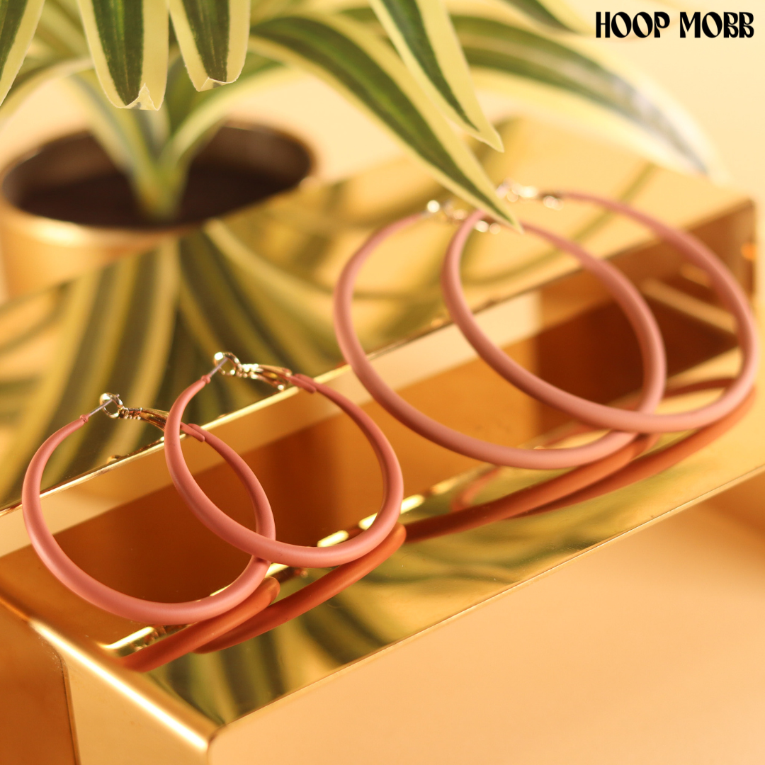 MELANATED HOOPS - MEDIUM