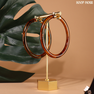 NATURE GIRL HOOPS - BROWN
