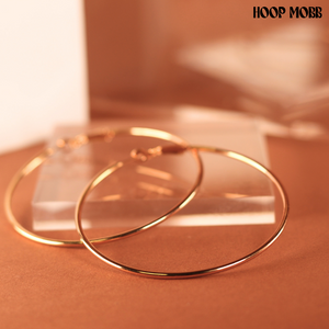 PLAIN JANE HOOPS - ROSE GOLD/MEDIUM