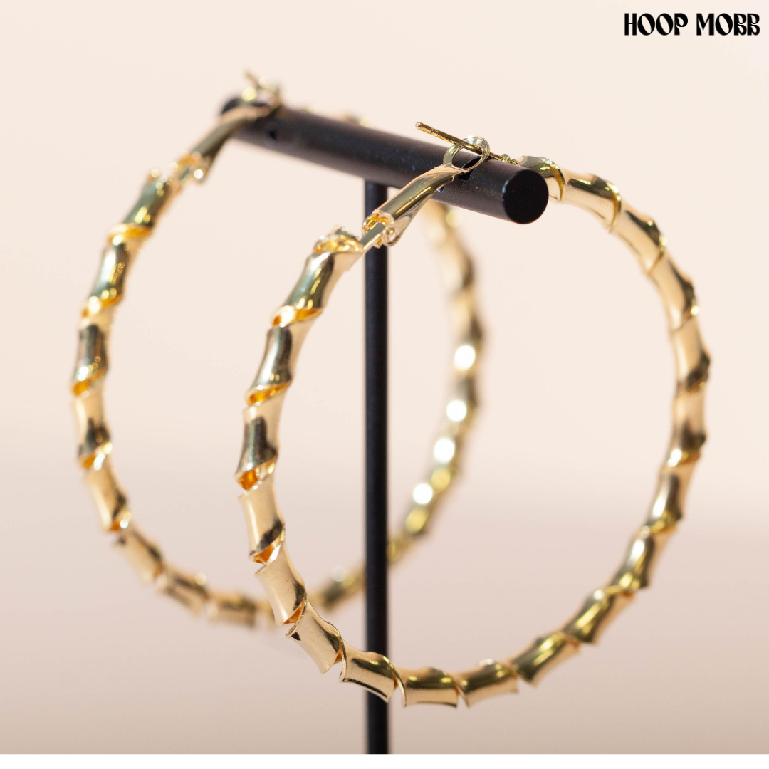 RIBBON HOOPS - GOLD