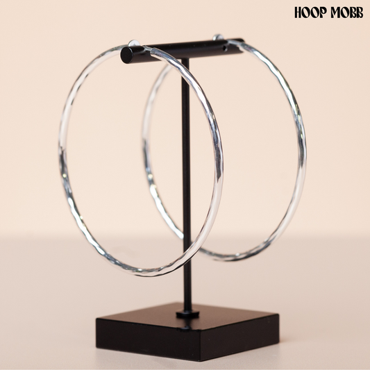 SMOOTH OPERATOR CLIP ON HOOPS - SILVER